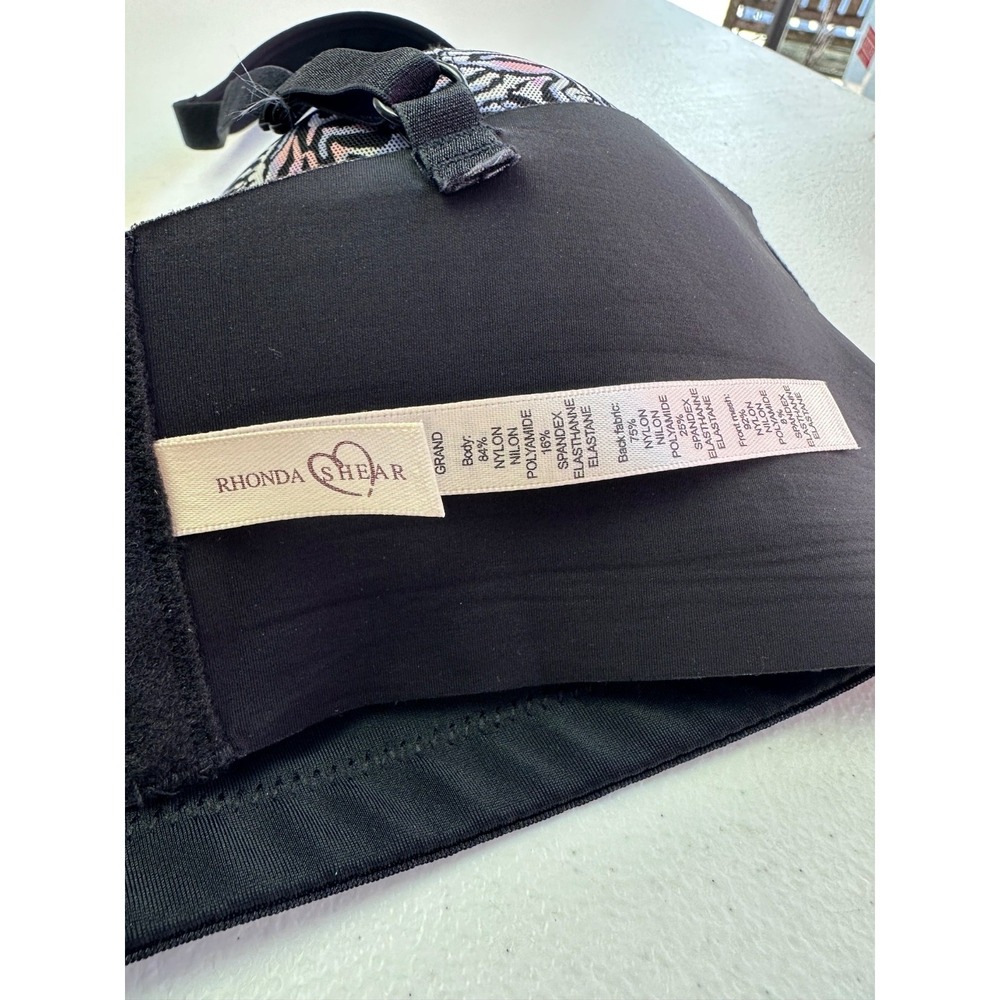 Rhonda Shear 2Pk Molded Cup Bra L Black Zebra Orchid Purple Wireless Comfort - Picture 7 of 16